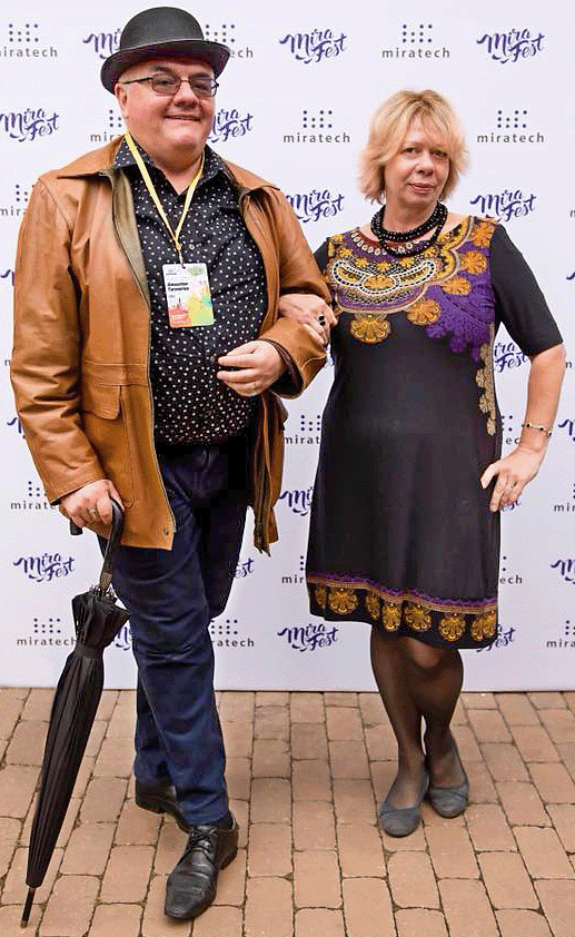 Александр Тарасенко с супругой Марией на Мирафест-2018